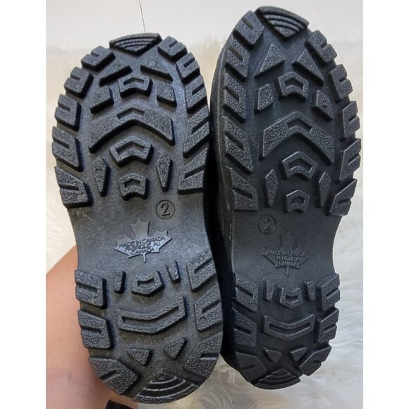 George NEW Kids Black Waterproof Insulated Cold Weather Winter Snow Boots Sz 2 - Picture 2 of 14